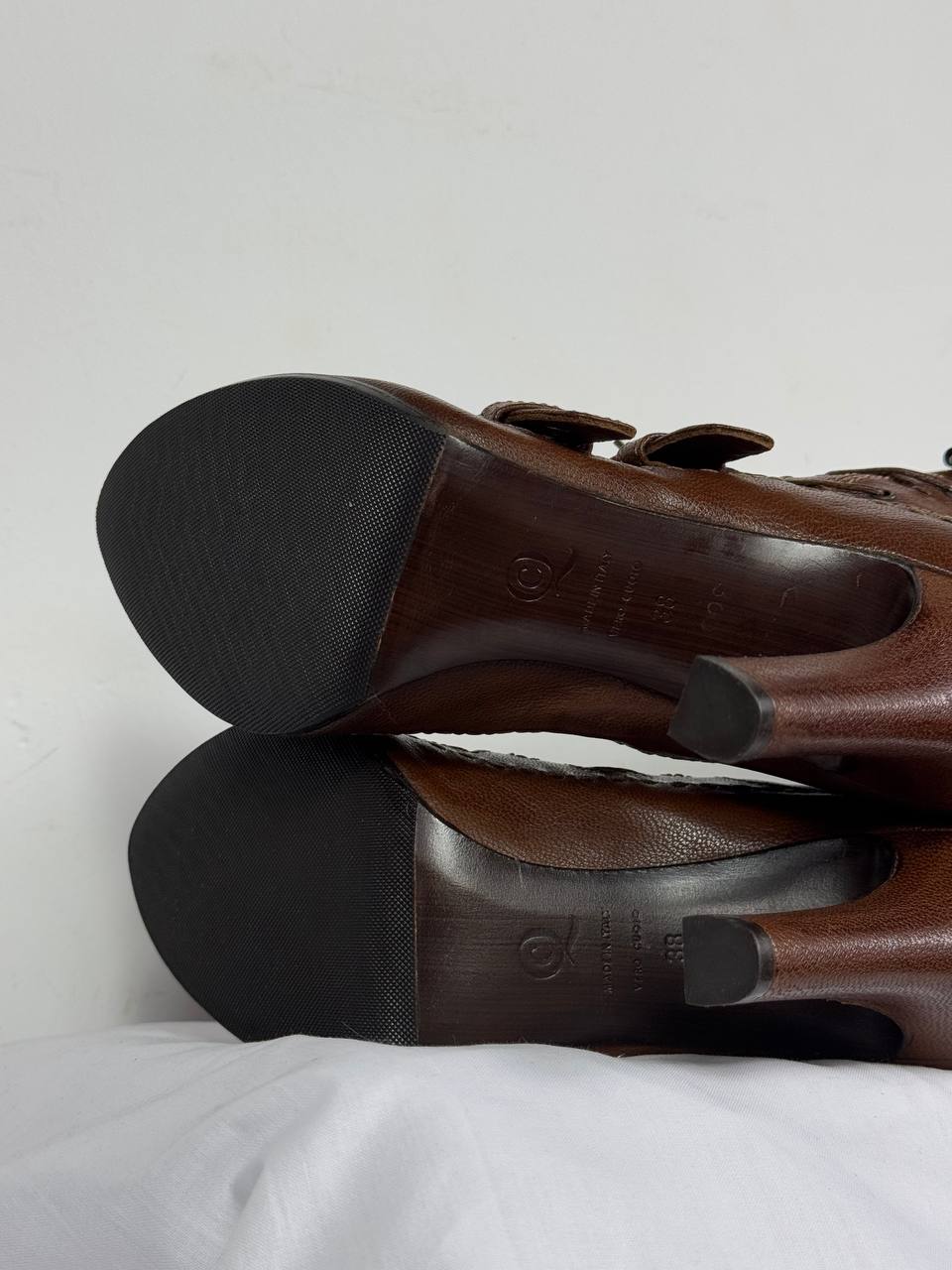 Alexander McQueen Pirate Vintage Brown Leather Boots 38
