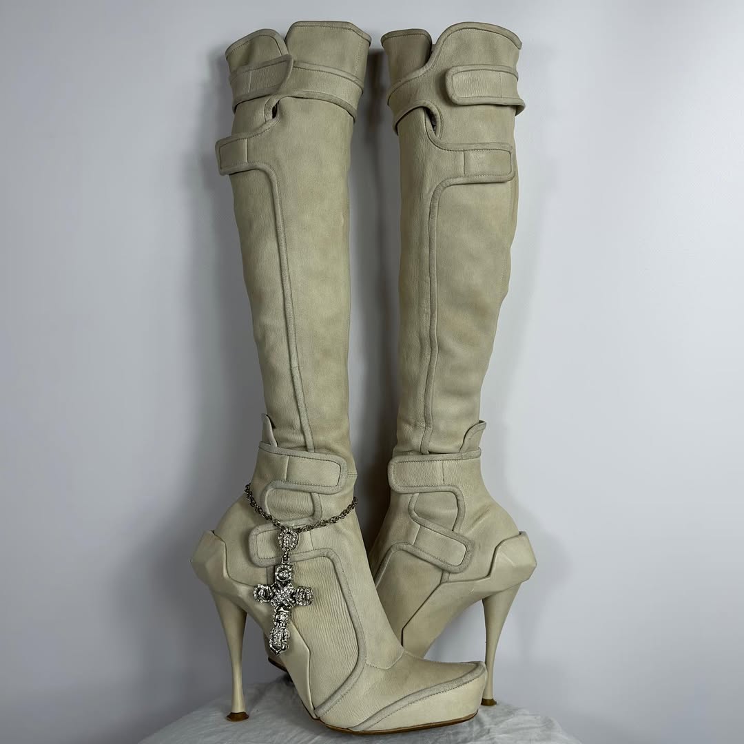 Celine FW 2008 Runway Leather Moto Boots — 38.5/39