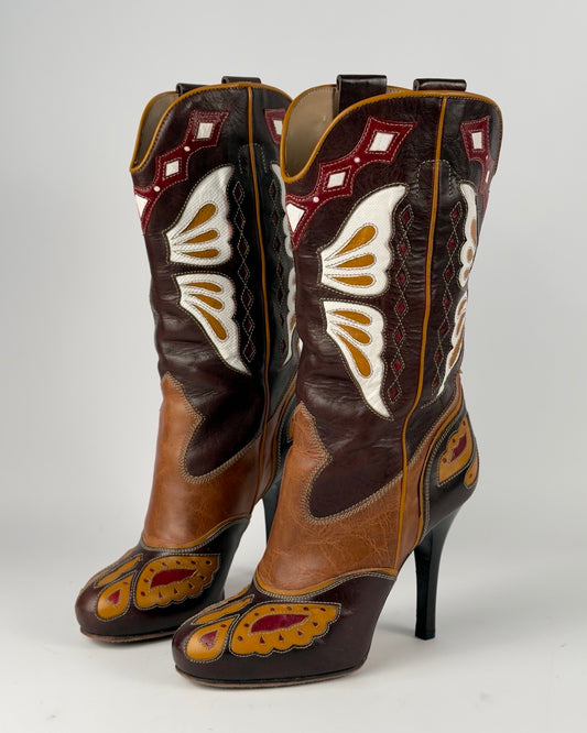 D&G SS04 Cowboy Butterfly Boots — 39