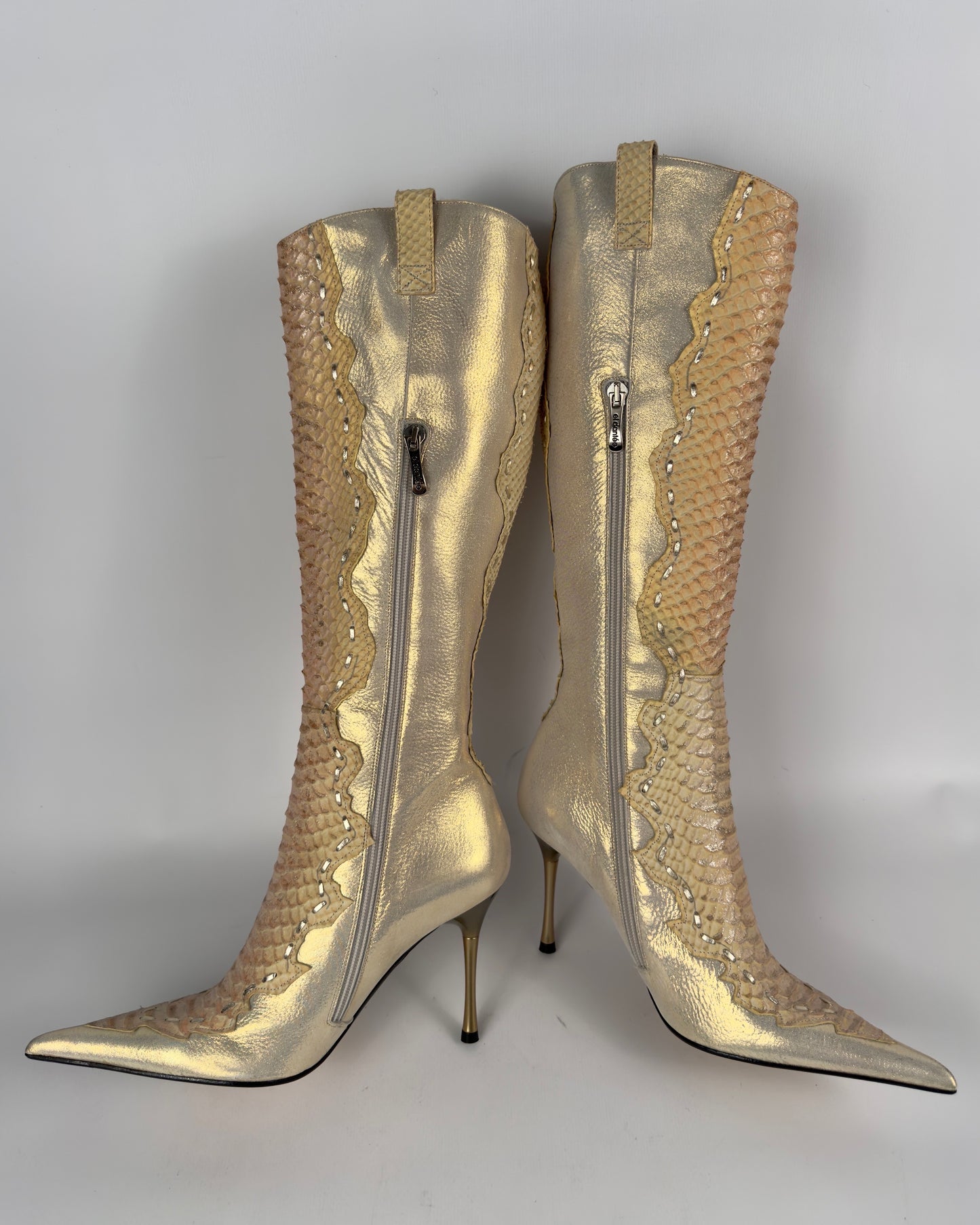 El Dante’s Couture Vintage Python Boots — 38/39