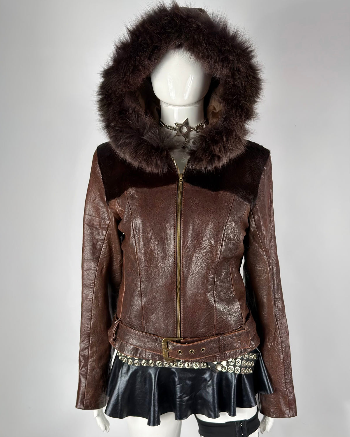 Vintage Pony Hair & Fur Leather Jacket — XS/M