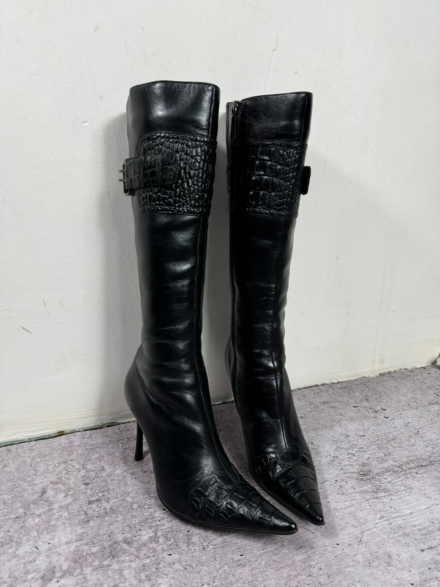 Vintage Italian Paolo Conte Leather Boots 37.5/38.5