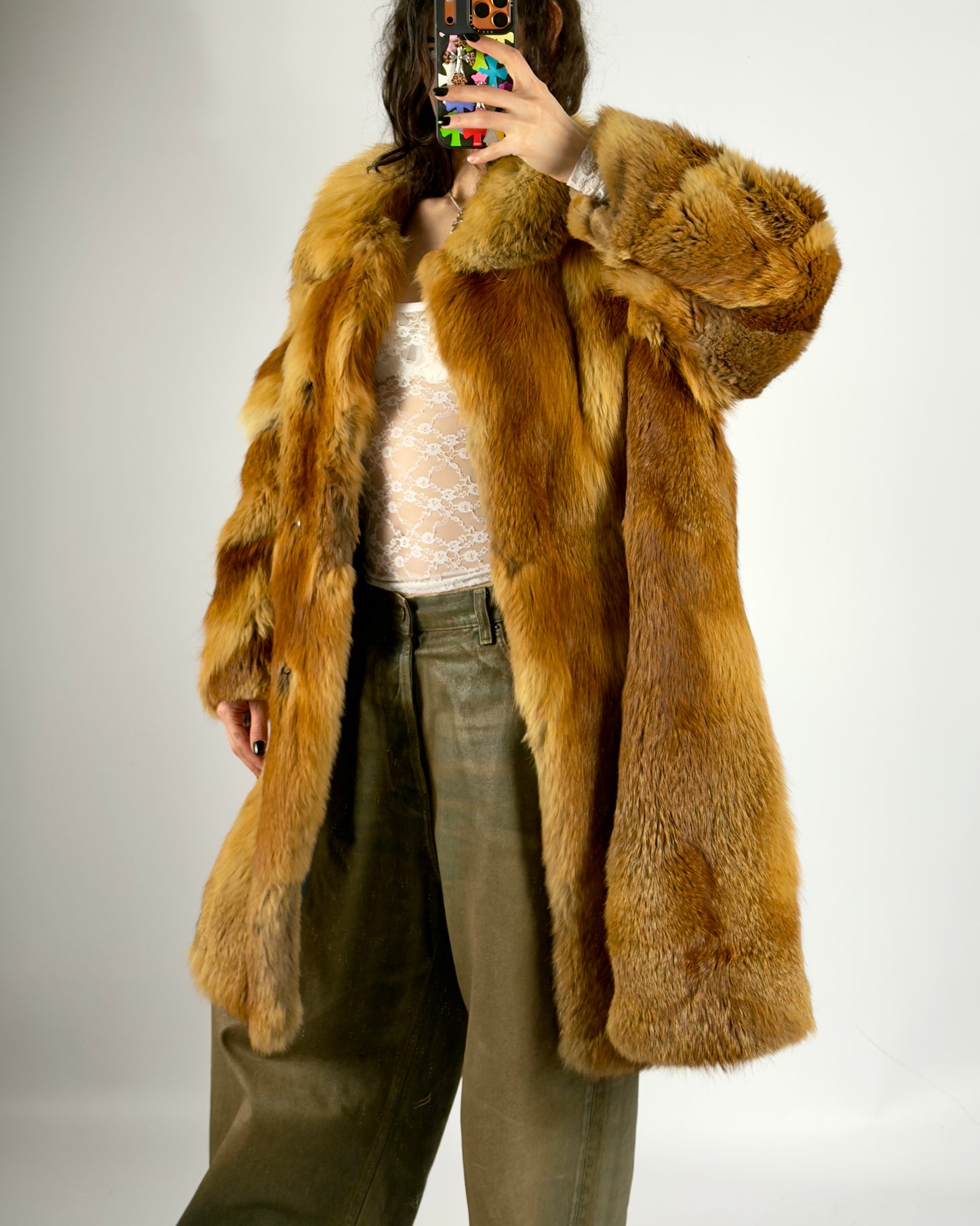 Vintage Fox Fur Coat — M/L