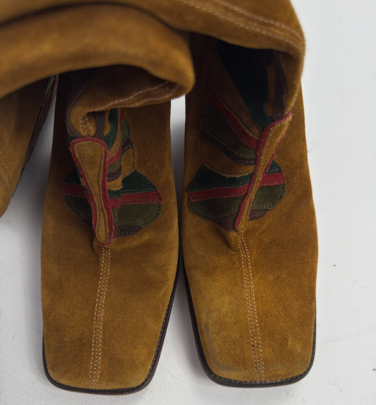 Dolce Gabbana FW02 Vintage Butterfly Suede Boots — 38