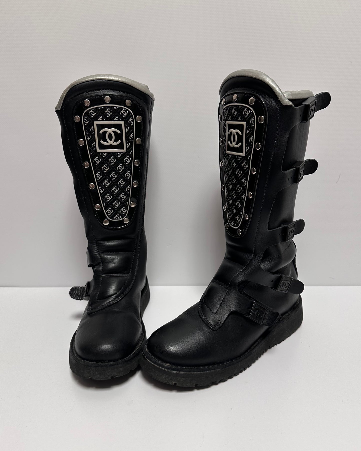 Chanel FW 2003 Moto Biker Boots — 38/39