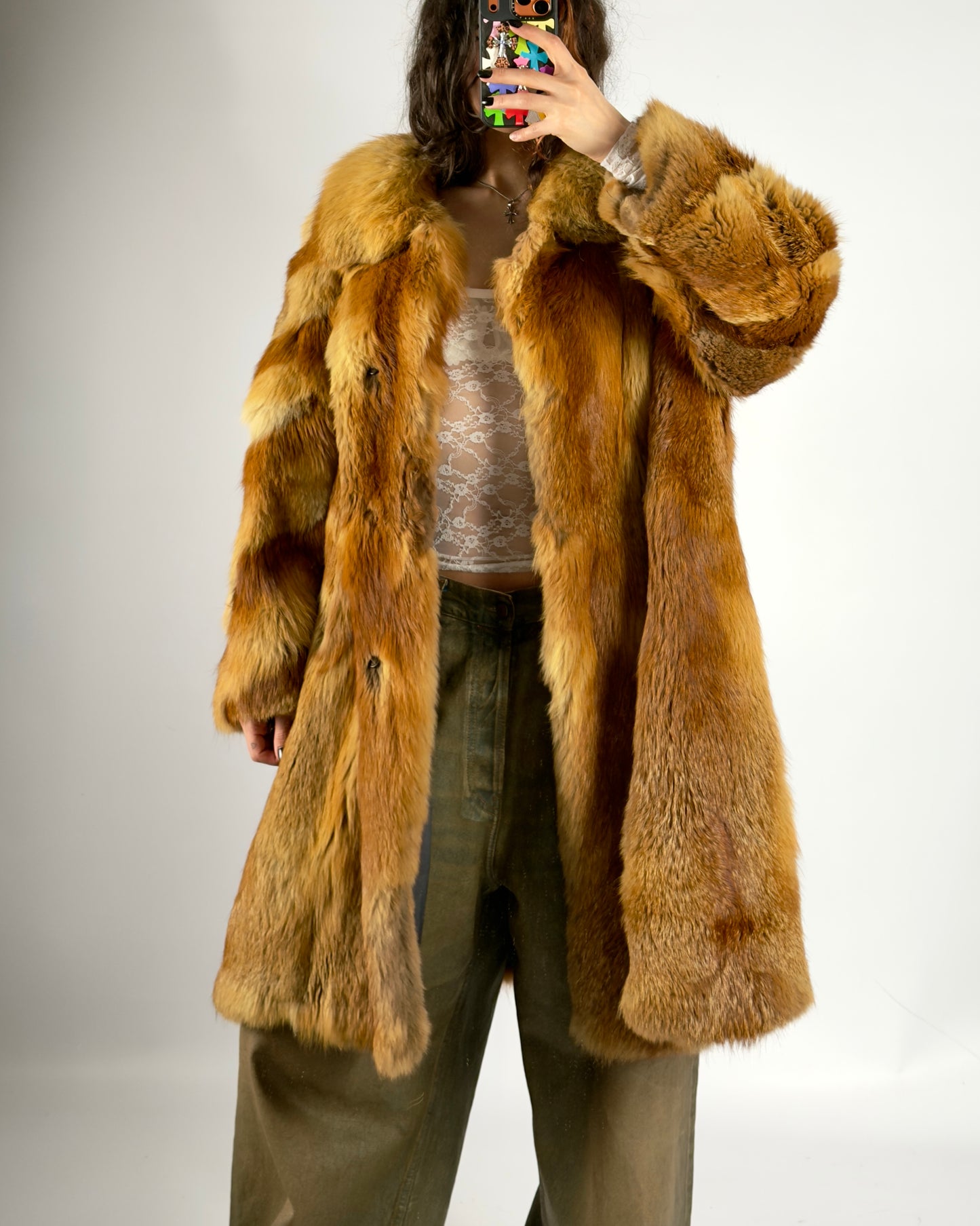 Vintage Fox Fur Coat — M/L