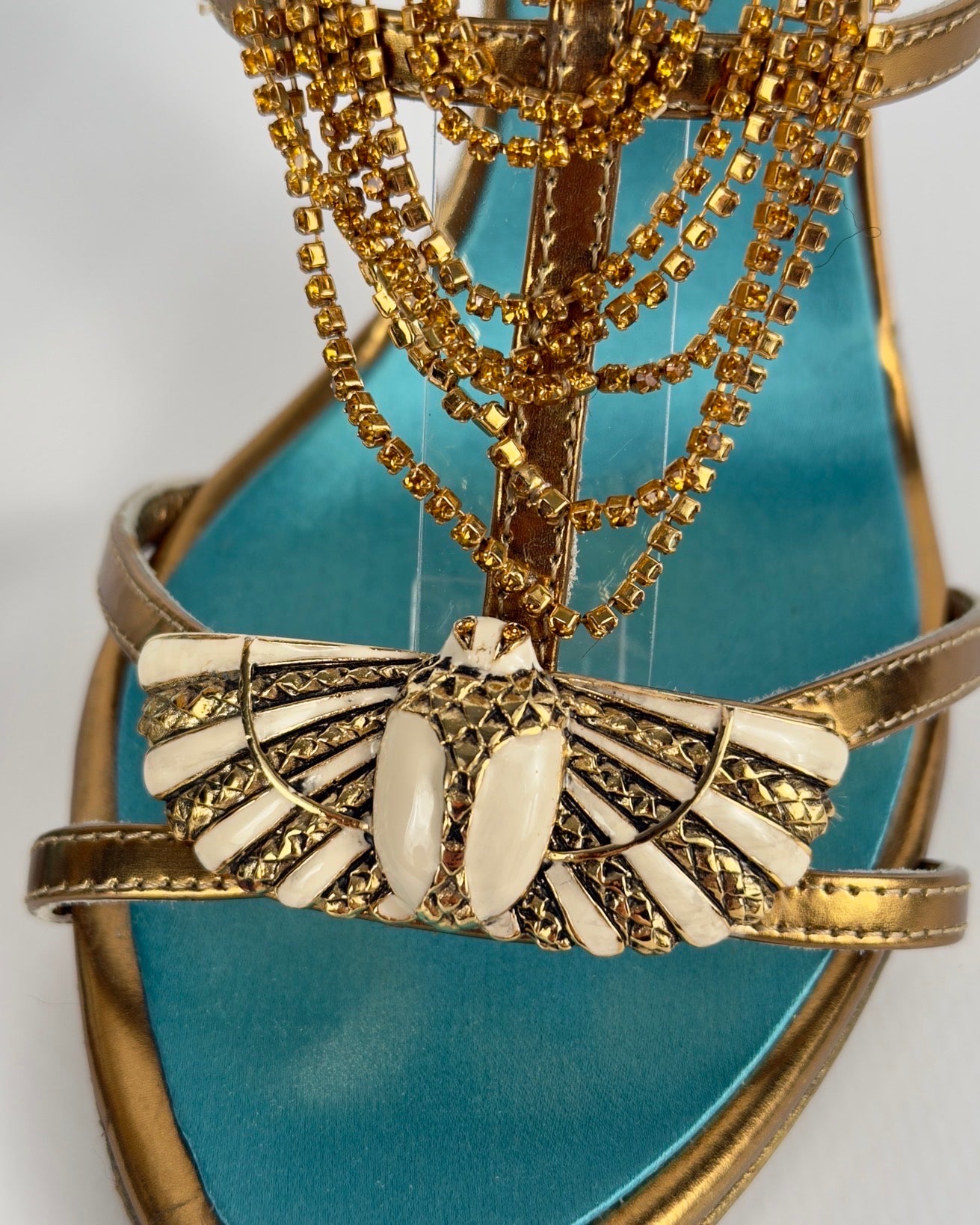 Roberto Cavalli Vintage Scarab Heels — 39