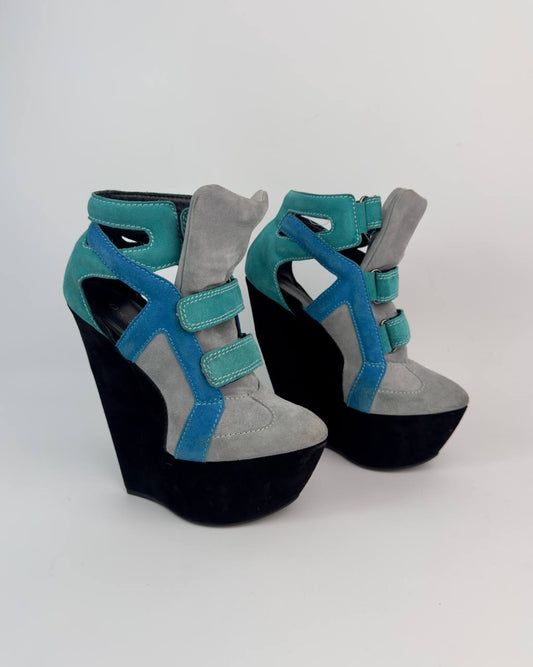 Casadei Vintage Wedge Boots — 37/37.5