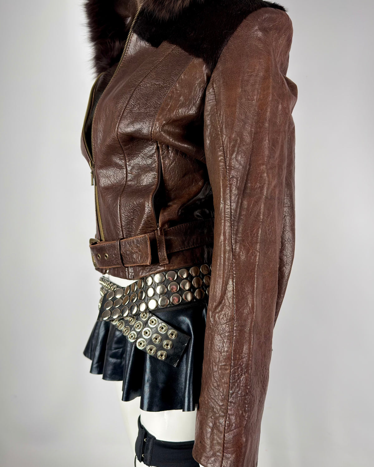 Vintage Pony Hair & Fur Leather Jacket — XS/M
