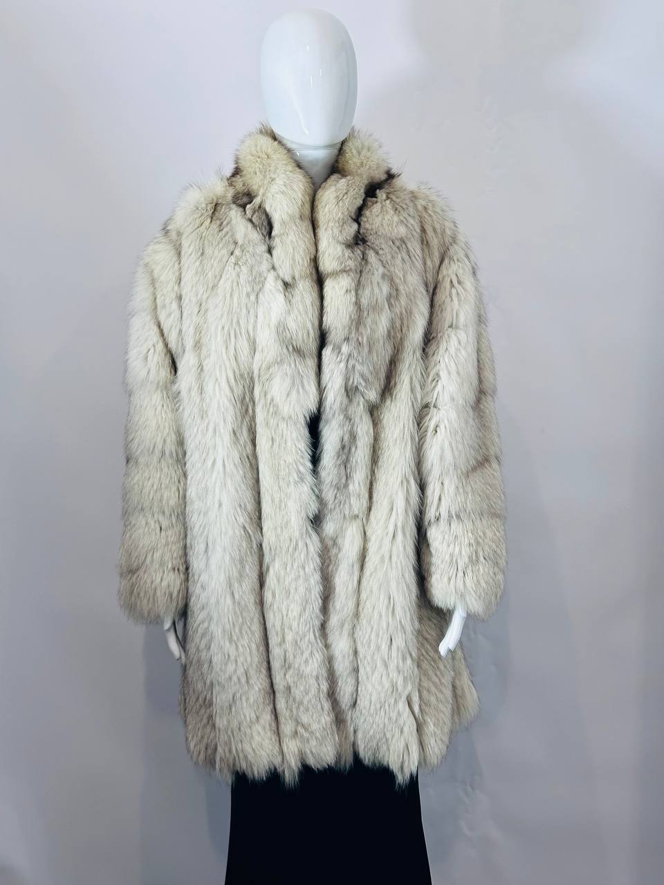 Vintage White Arctic Fox Fur Coat