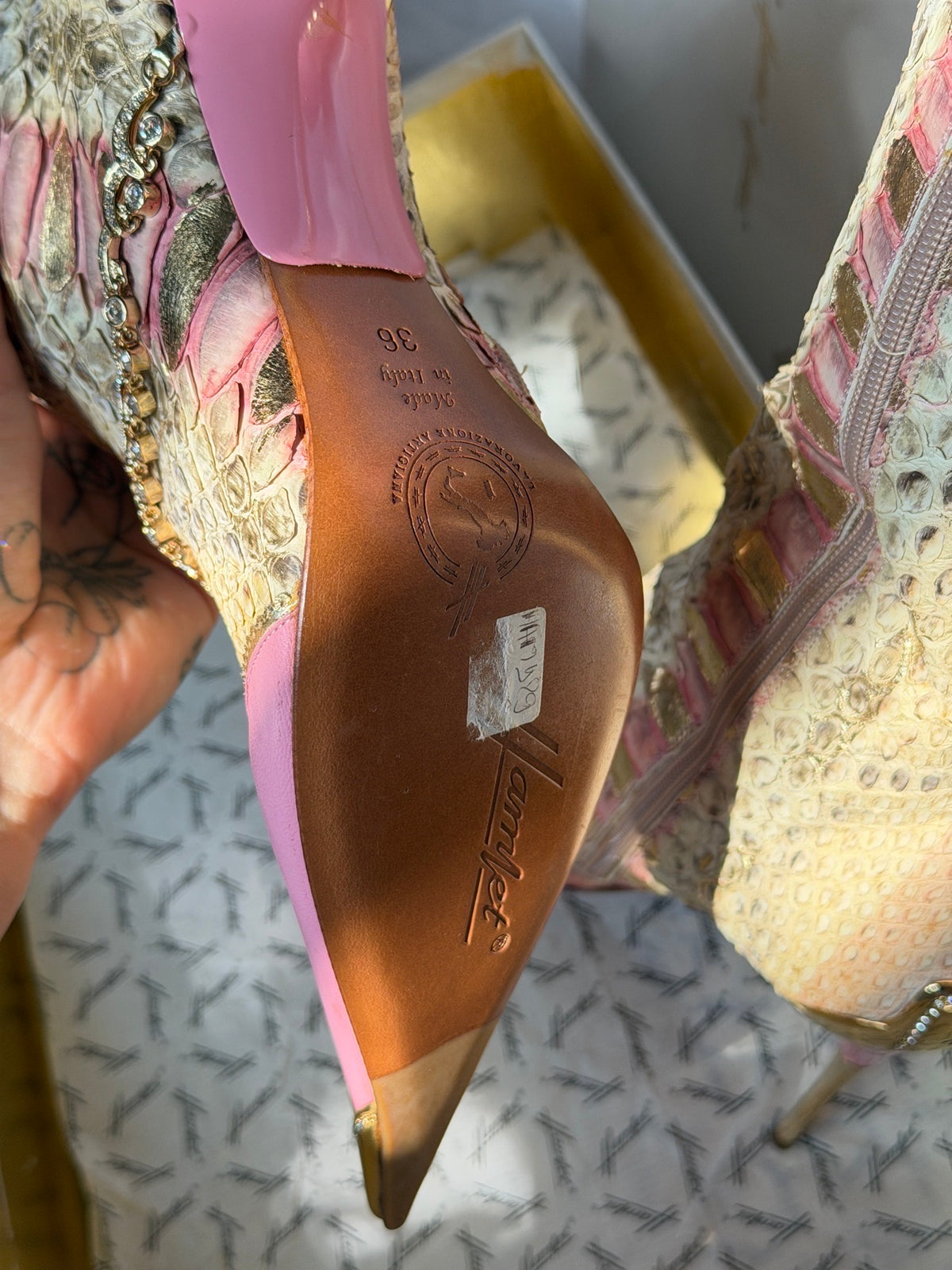 Hamlet Couture Italian Python Boots — 36/37
