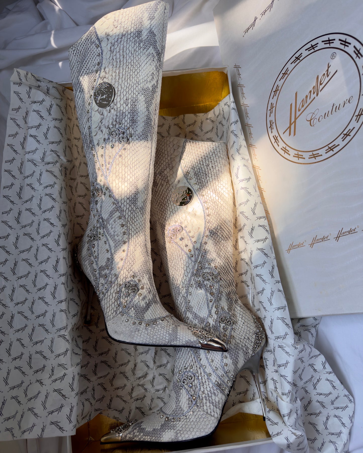 Hamlet Couture Italian Python Boots