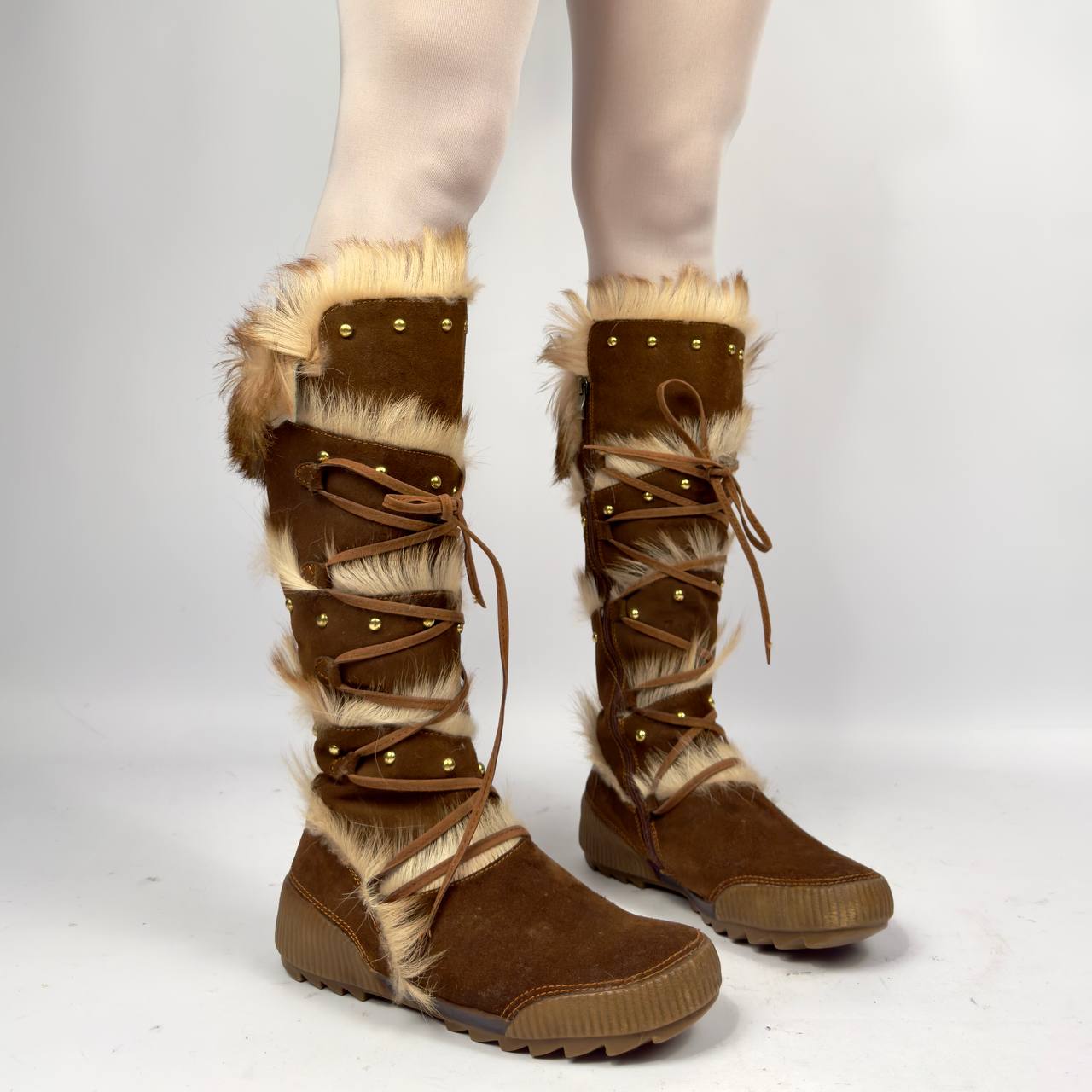 Vintage Fur Winter Boots — 40/41