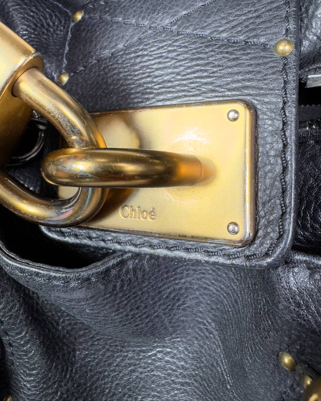 Chloe 2000s Paddington Lock Leather Bag