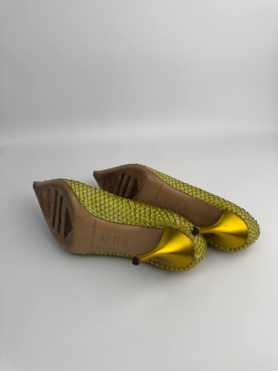 Gianmarco Lorenzi Vintage Python Heels — 36.5