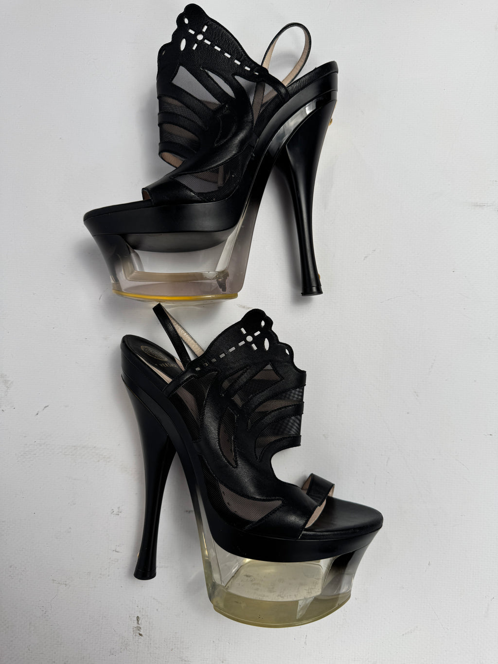 Versace S/S 2012 Runway Lucite Platform Heels — 38/38.5