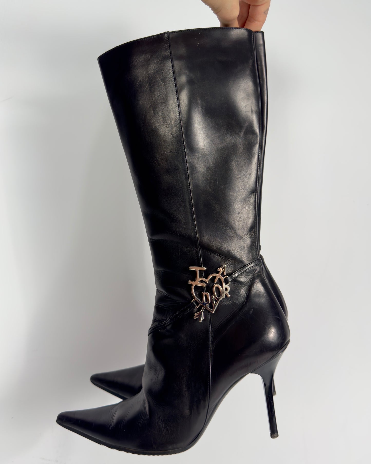 Dior by Galliano FW04 Vintage Leather Boots — 38