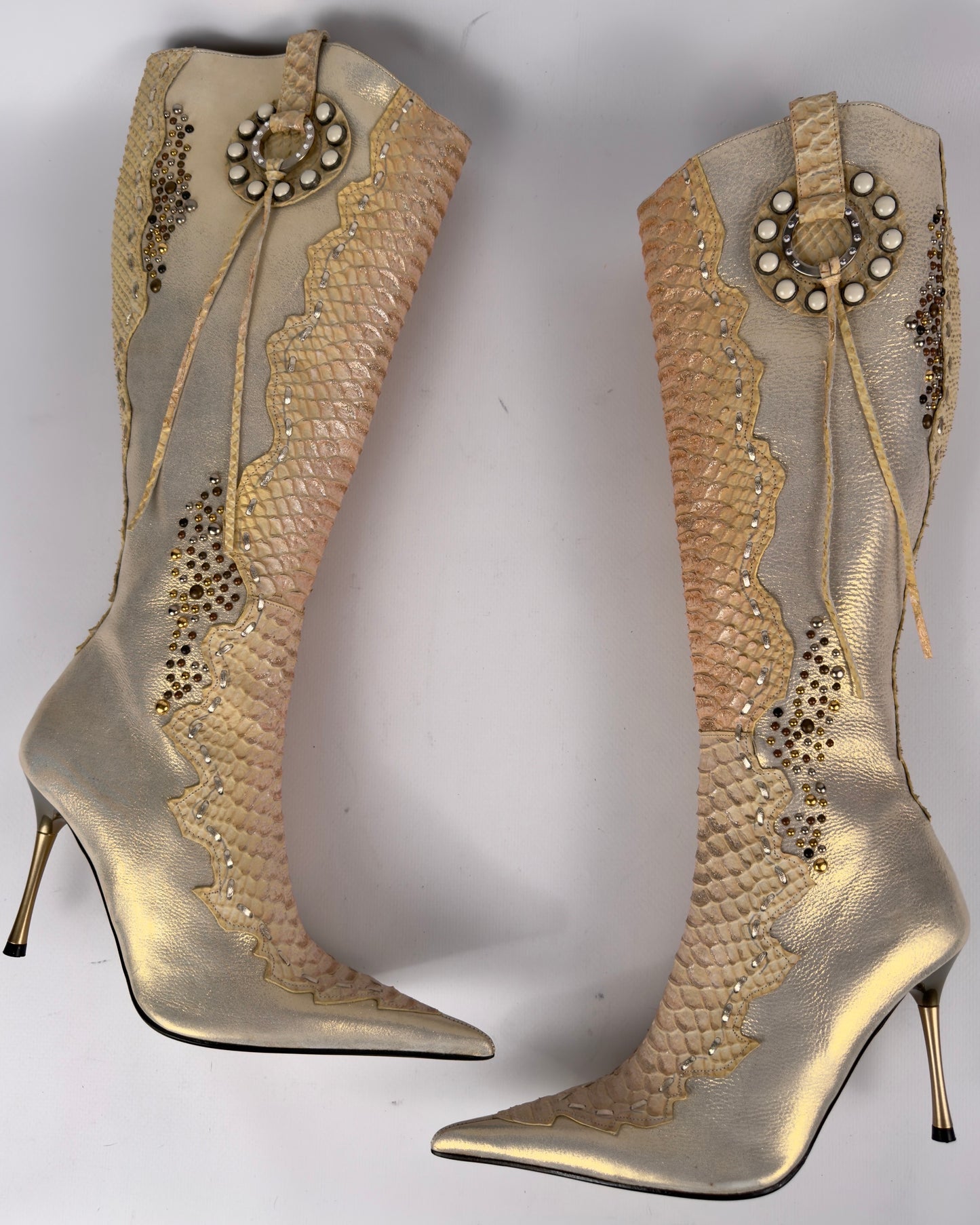 El Dante’s Couture Vintage Python Boots — 38/39