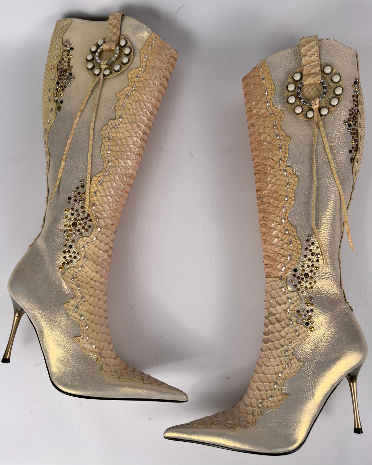 El Dante’s Couture Vintage Python Boots — 38/39