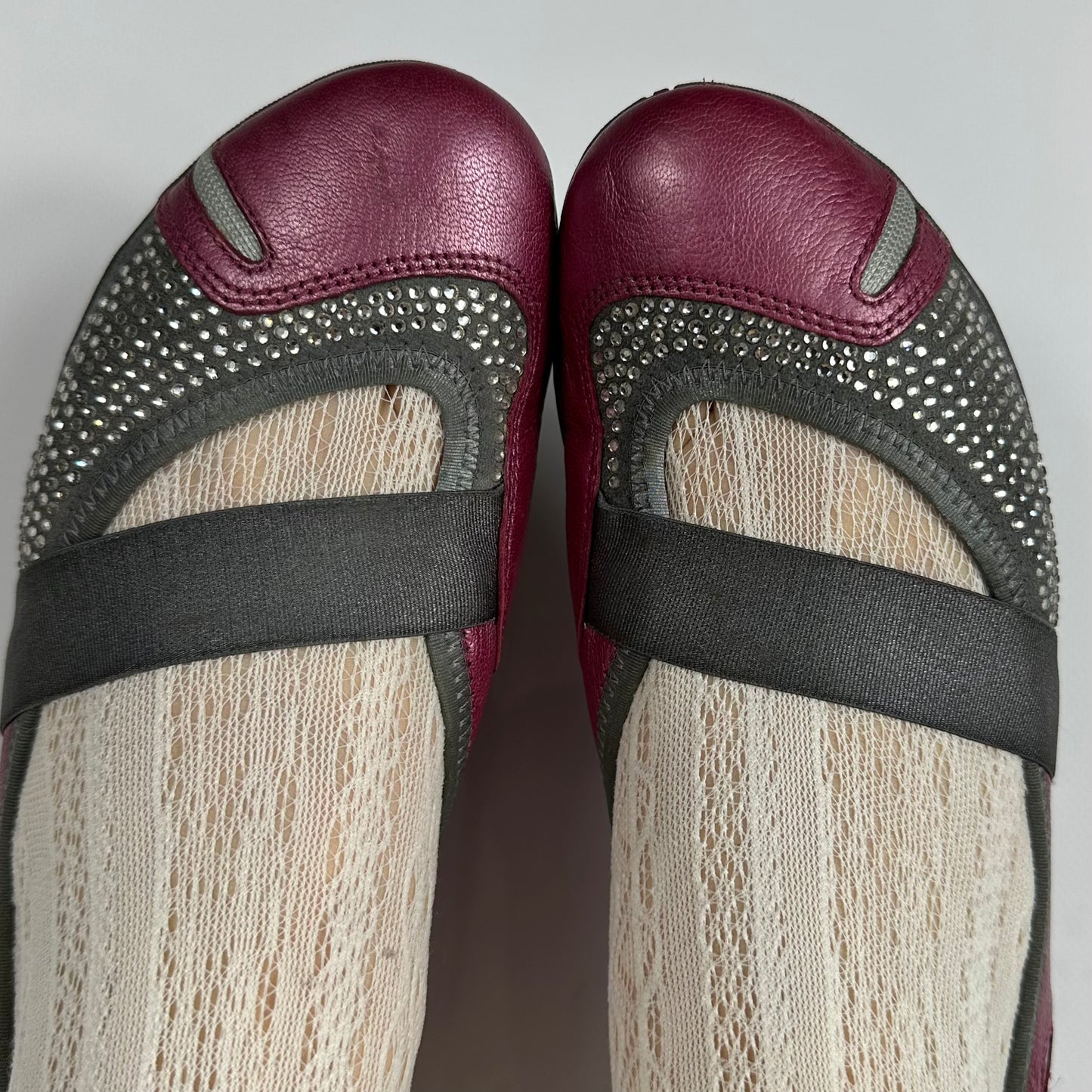 Vintage Leather Clarks Ballet Rhinestone Flats 37.5/38