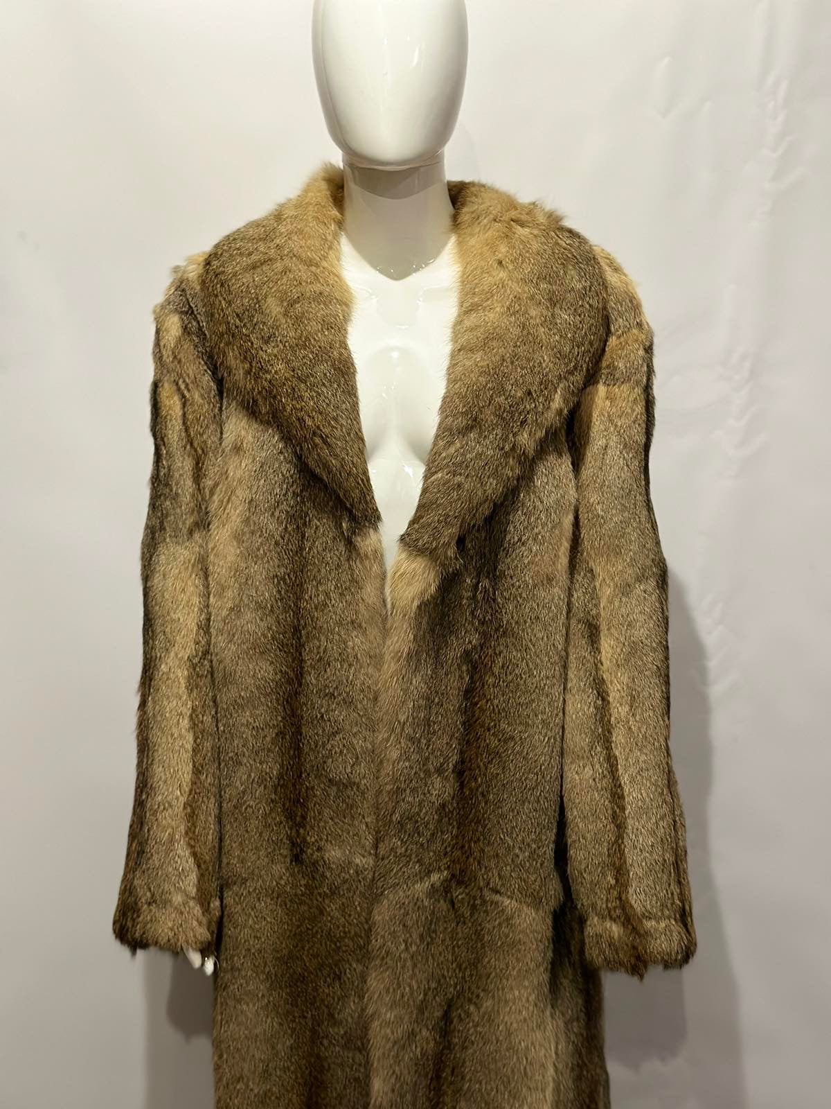 Vintage Long Red Fox Fur Coat