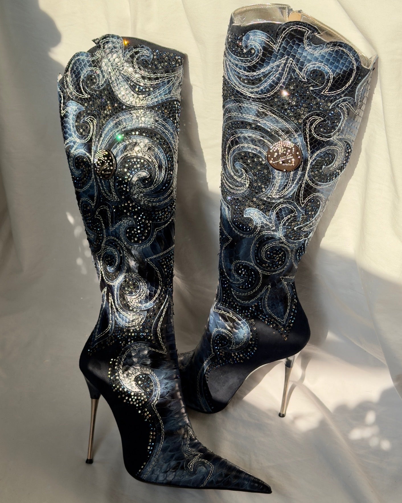 Hamlet Couture Italian Python Boots