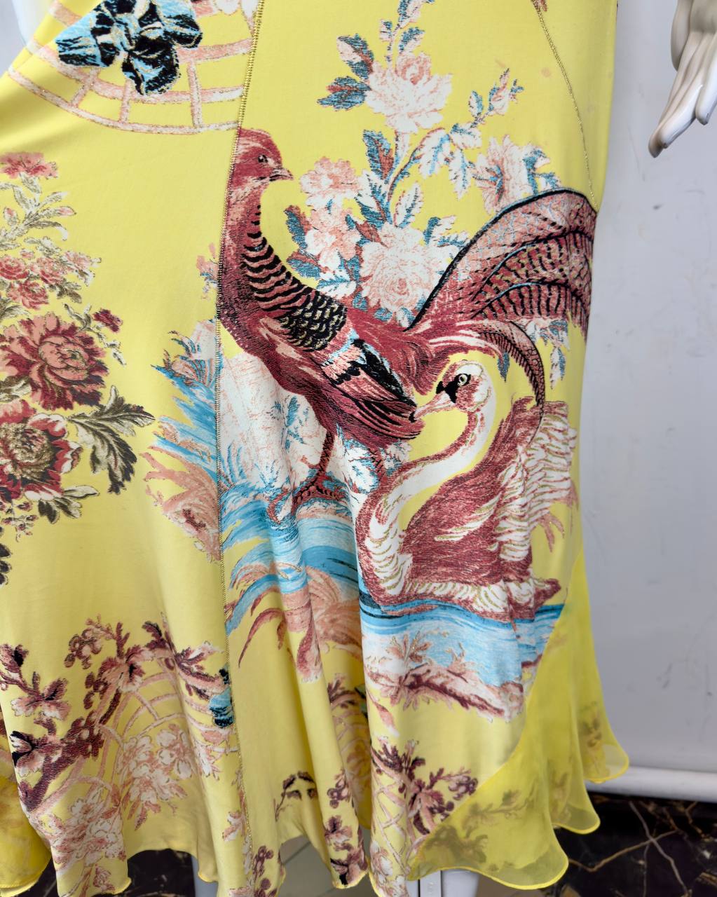 Roberto Cavalli S/S 2003 Chinoiserie Long Corset Dress