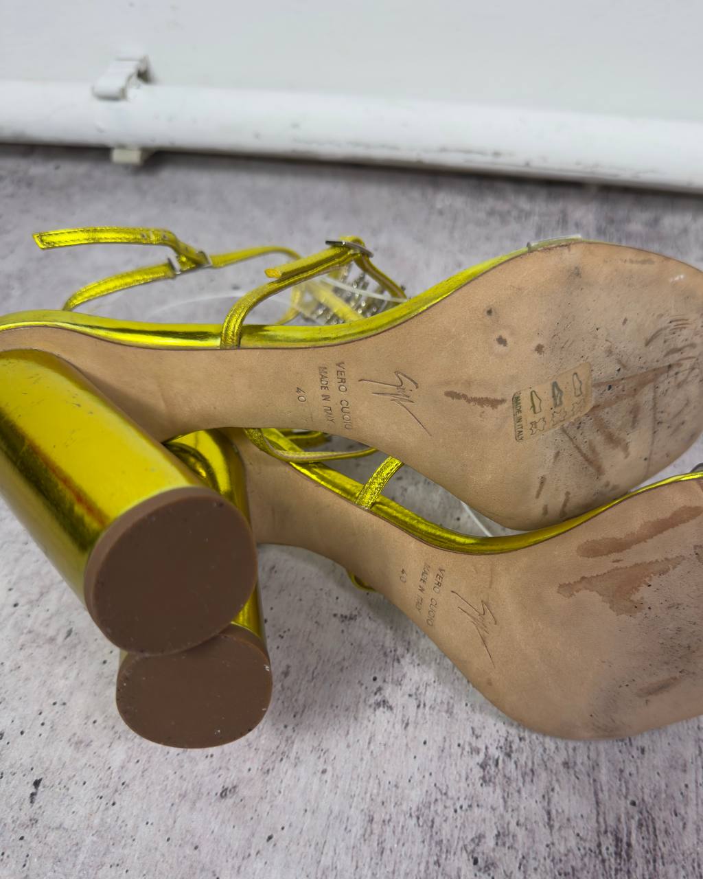 Giuseppe Zanotti Fishbone Heels — 40/40.5