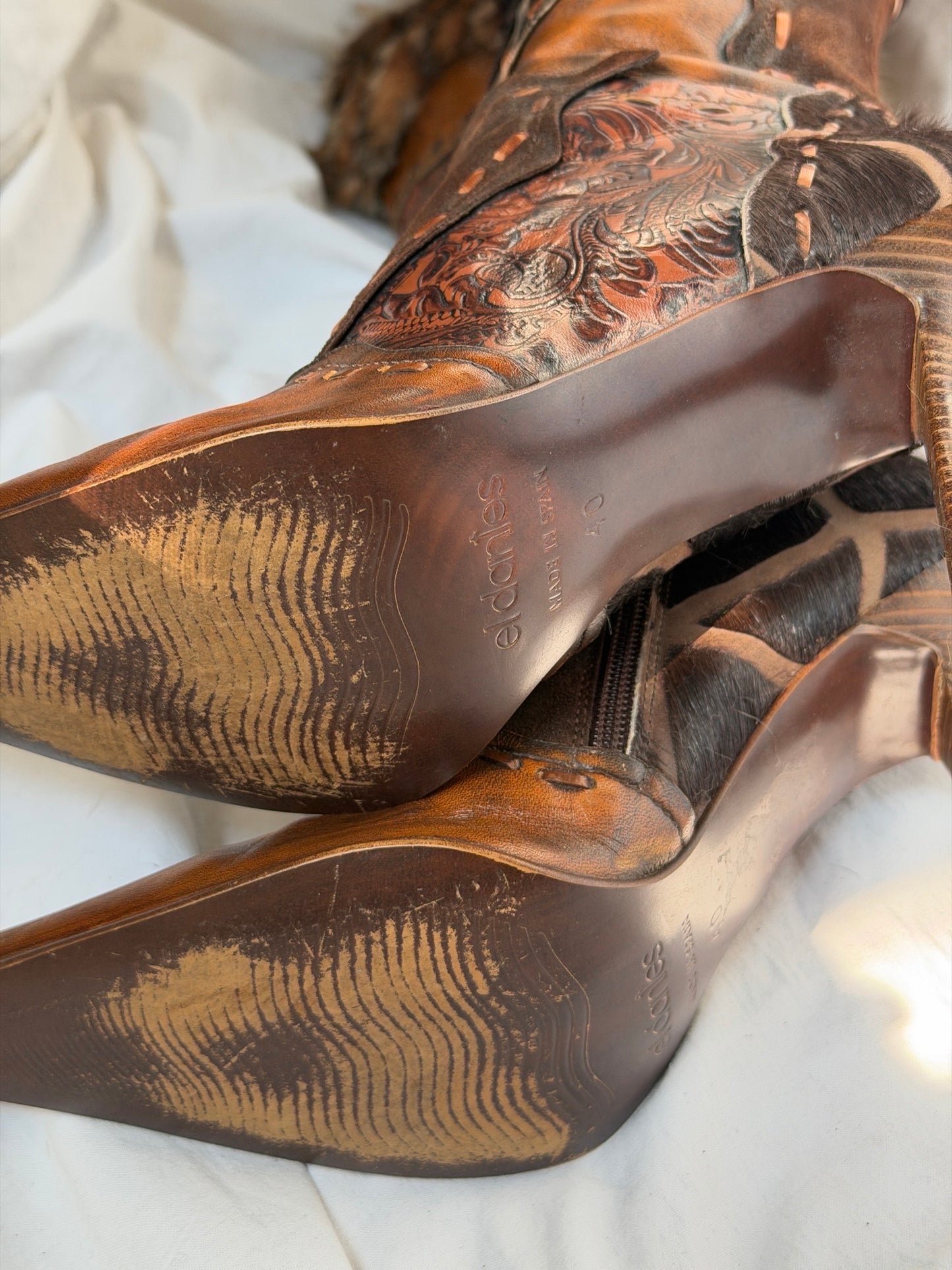 El Dante’s Couture Vintage Fur Boots — 39/40