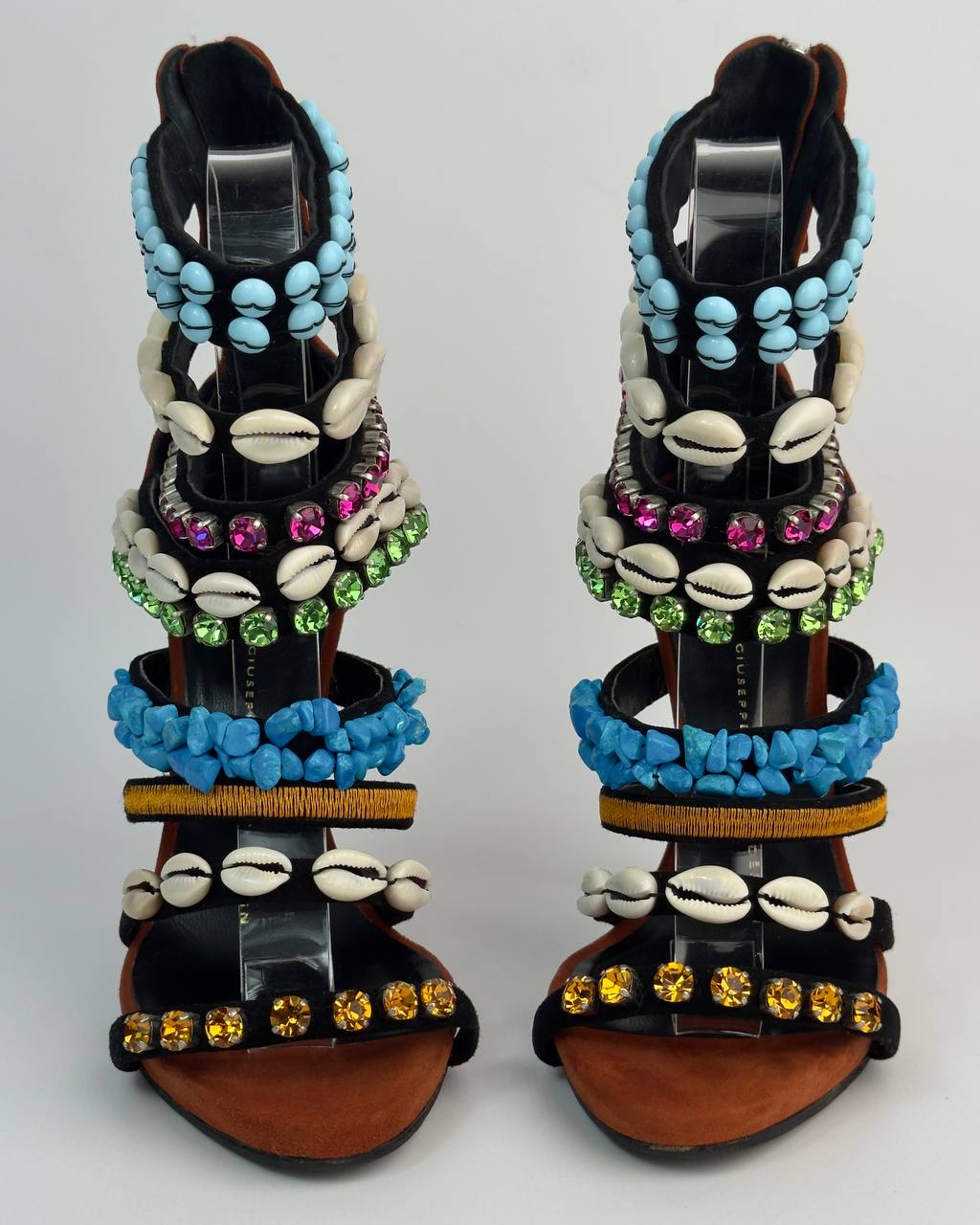 Giuseppe Zanotti Coline Beaded Shell Heels 2014 — 36