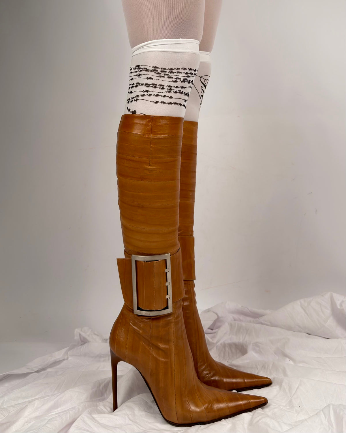 Gianmarco Lorenzi Vintage Buckle Leather Boots — 38