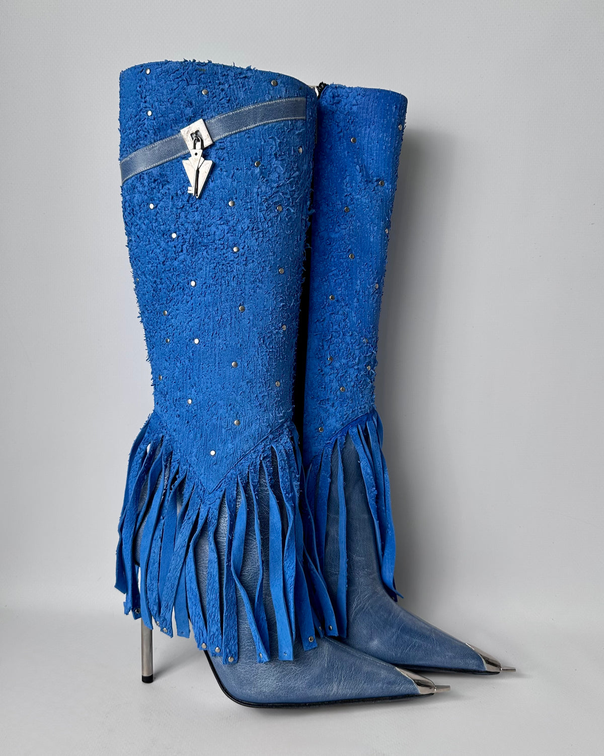 Hamlet Couture Vintage Leather Fringe Boots — 37, 37.5, 38, 38.5