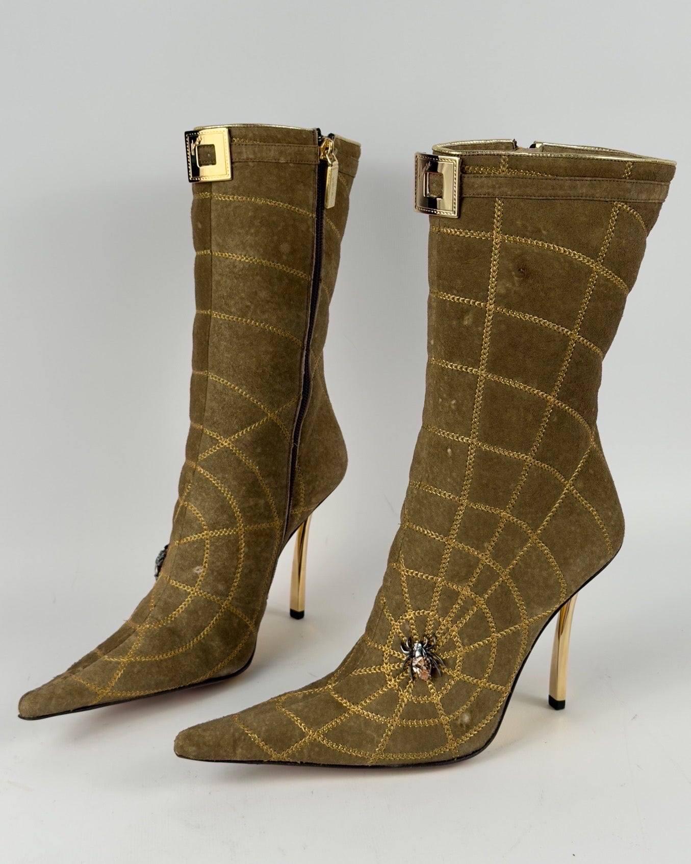 Hamlet Couture Italian Vintage Spiderweb Boots — 39/39.5