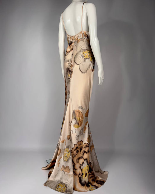 Roberto Cavalli S/S 2007 Silk Floral Gown