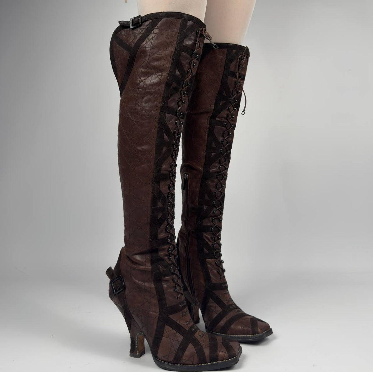 Dior Galliano 00s Leather Boots — 38.5