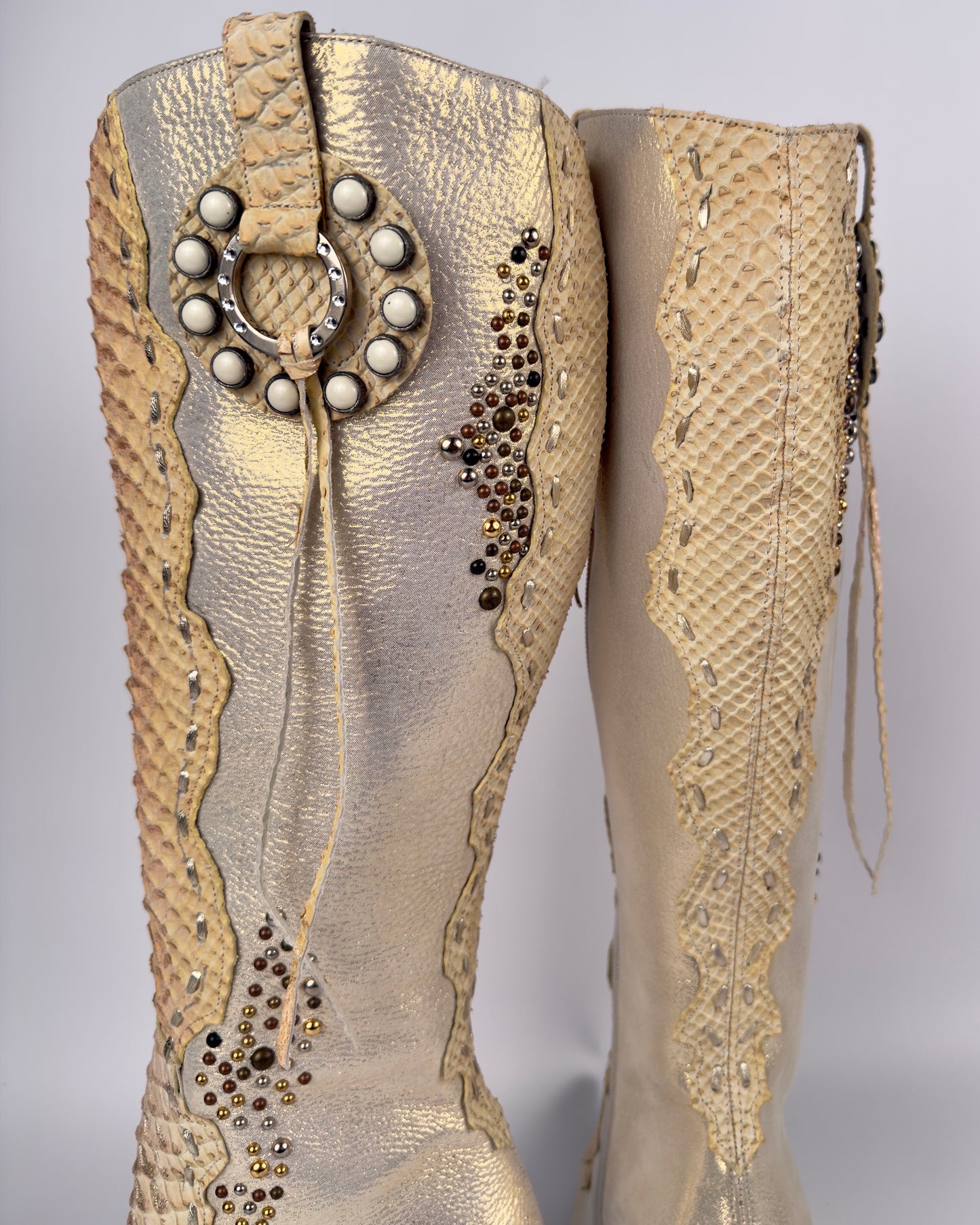 El Dante’s Couture Vintage Python Boots — 38/39