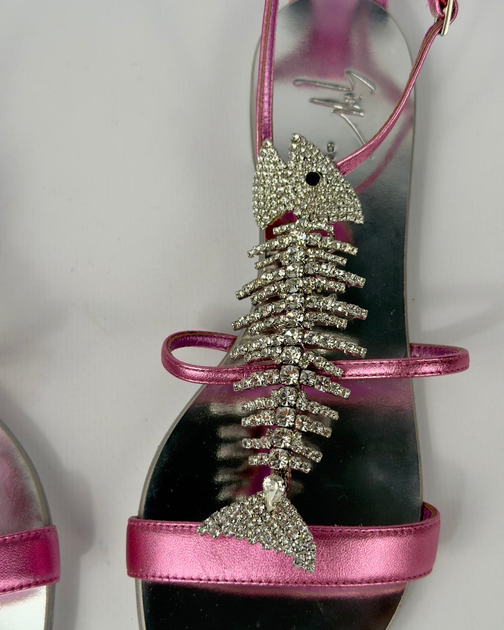 Giuseppe Zanotti Pink Fishbone Sandals — 35.5/36 NWB