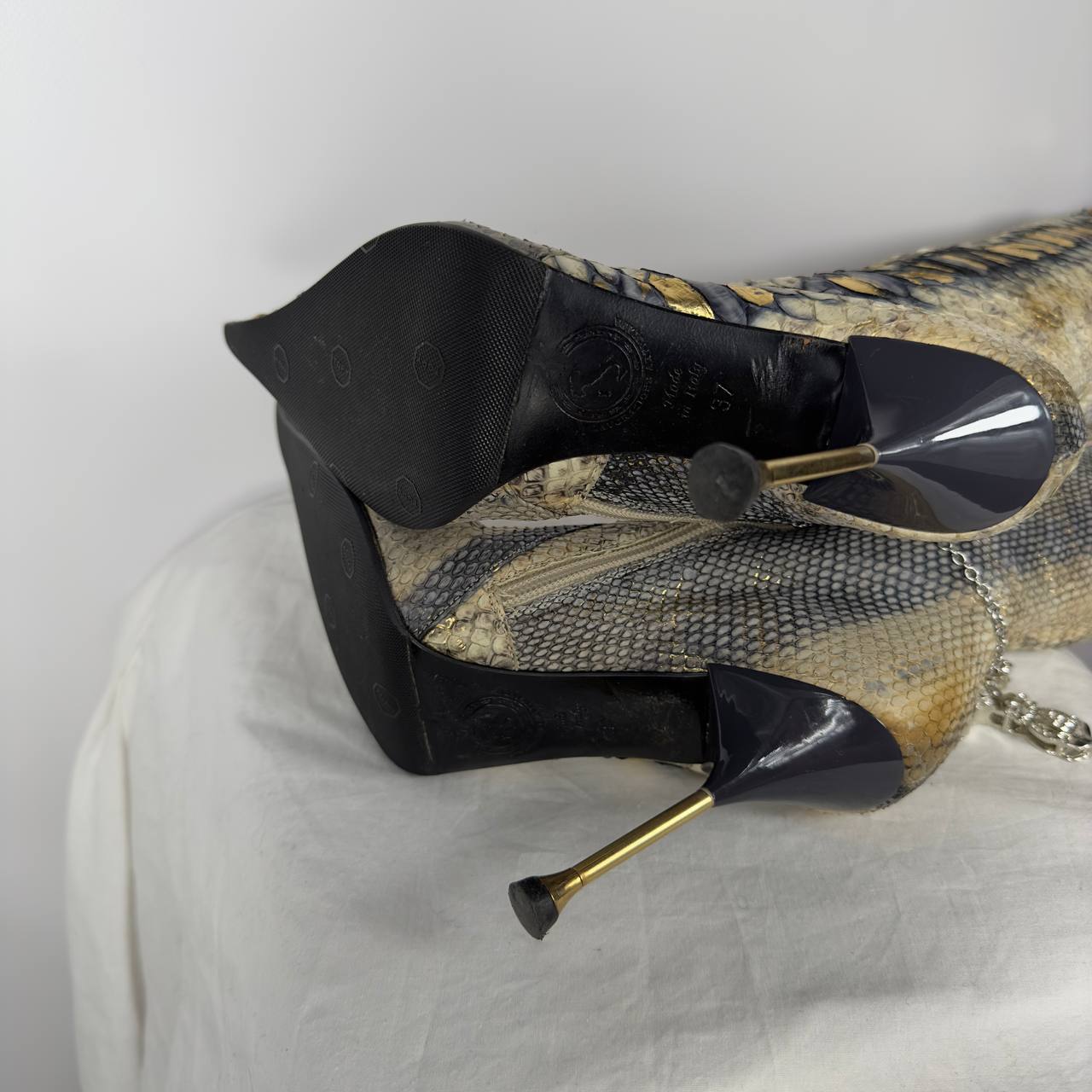 Hamlet Couture Python Leather Italian Boots