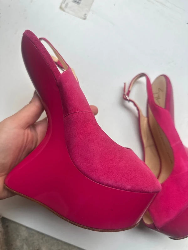 Giuseppe Zanotti Pink Curve Wedge — 36 & 39