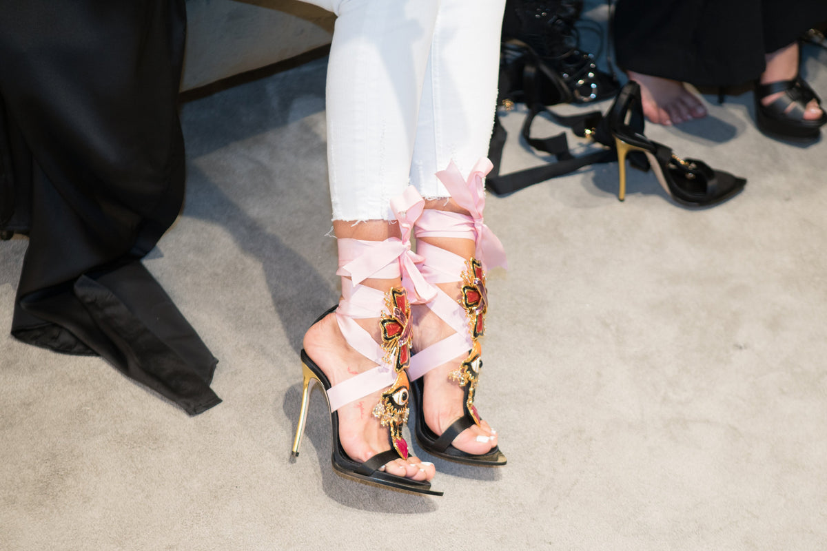 Dsquared2 2017 Treasures “Evil Eye”Lace Up Heels — 36