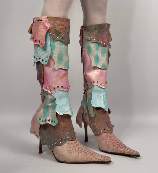 El Dantes Rare Vintage Exotic Leather Boots — 40/41