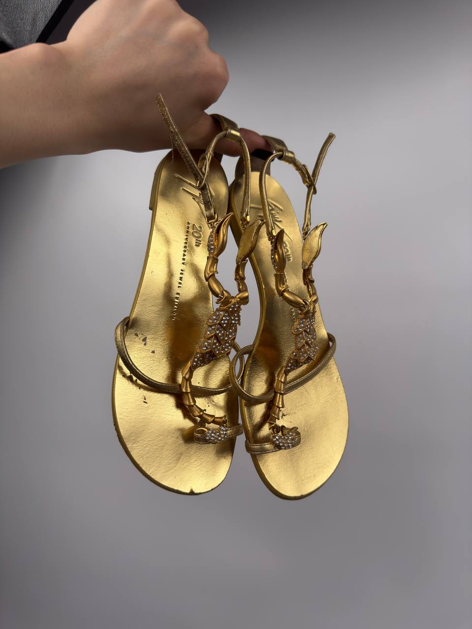 Giuseppe Zanotti 20th anniversary Italian Iconic Scorpion Sandals — 37/37.5