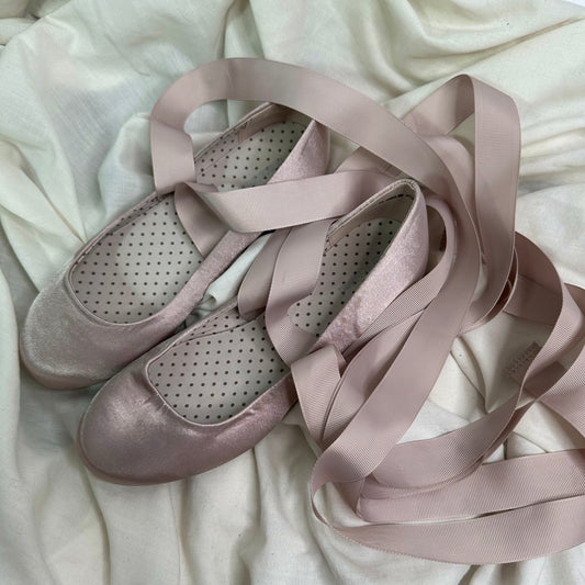 Graceland Vintage Lace Up Ballet Flats 36/37