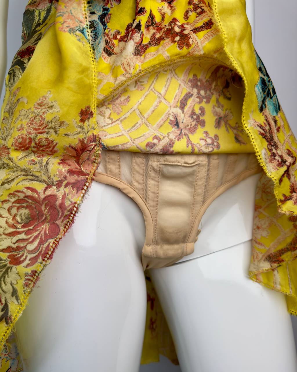 Roberto Cavalli S/S 2003 Iconic Chinoiserie Mini Silk Corset Dress