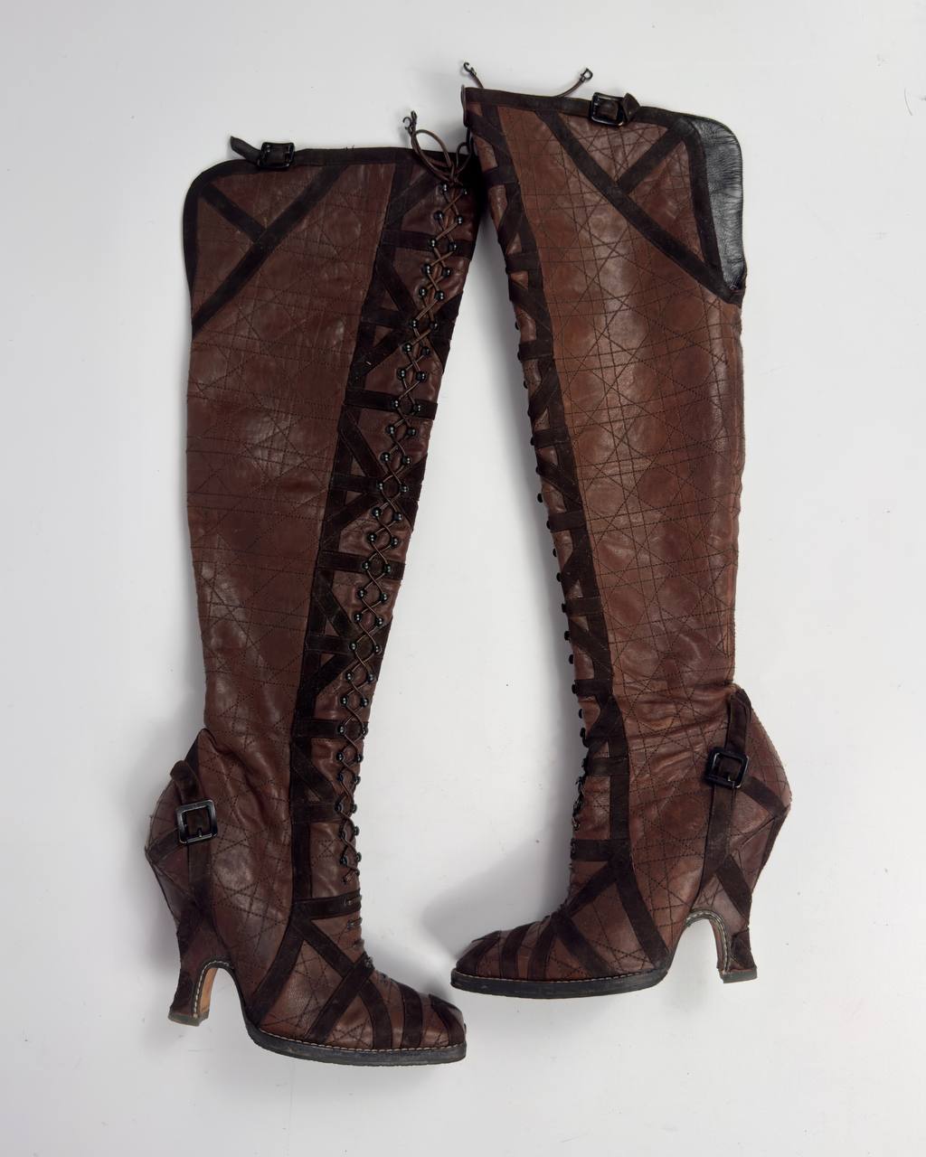 Dior Galliano 00s Leather Boots — 38.5