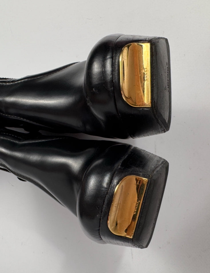 Gucci Leather Tube Boots — 37/37.5