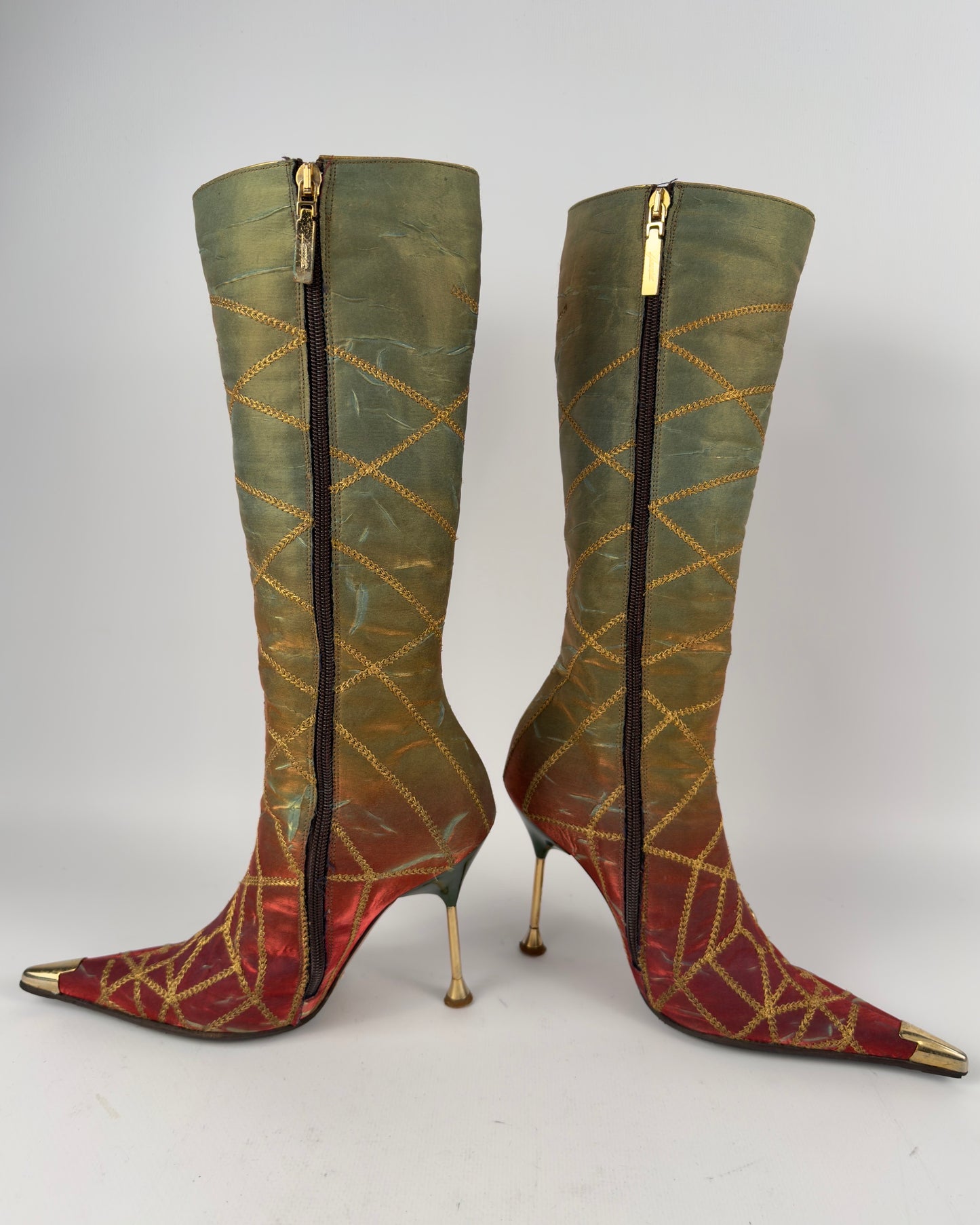 Hamlet Couture Spiderweb Vintage Italian Boots — 35/35.5