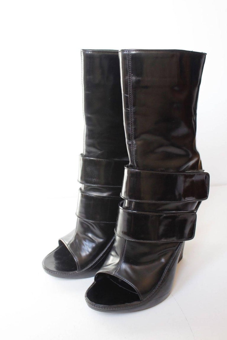 Givenchy 2008 Peep Toe Boots 38/38.5