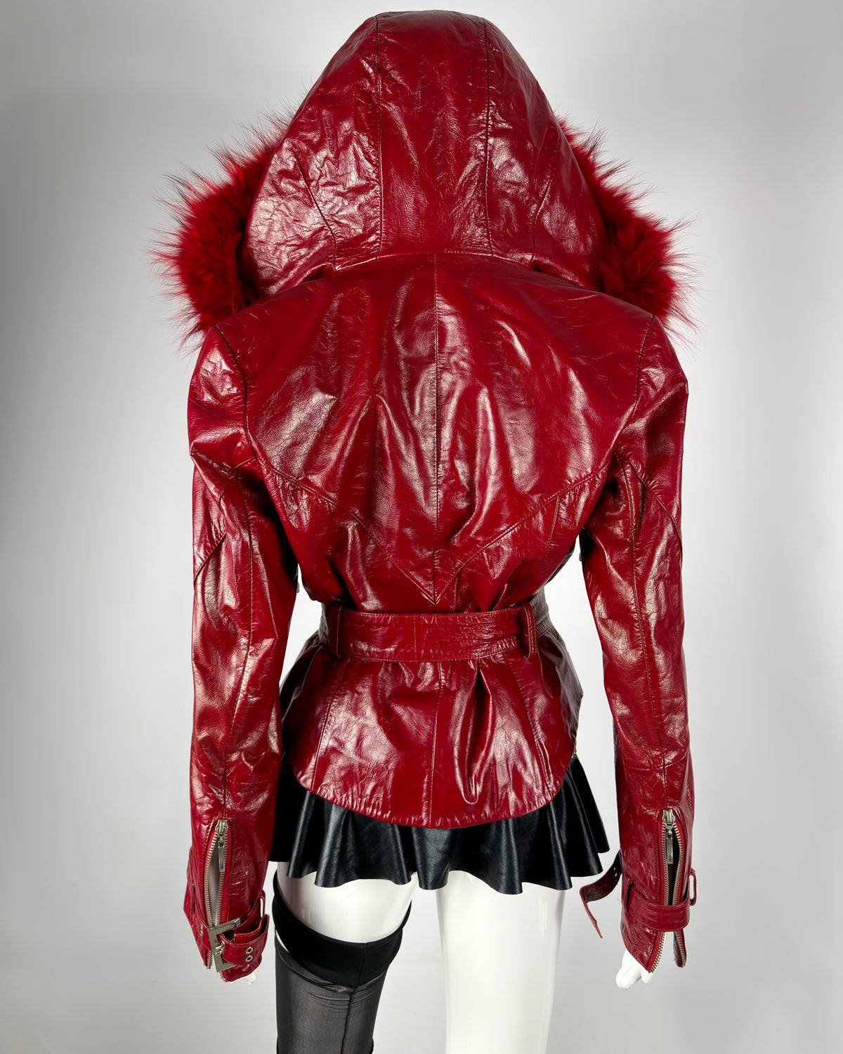 Vintage Fur Leather Jacket — M