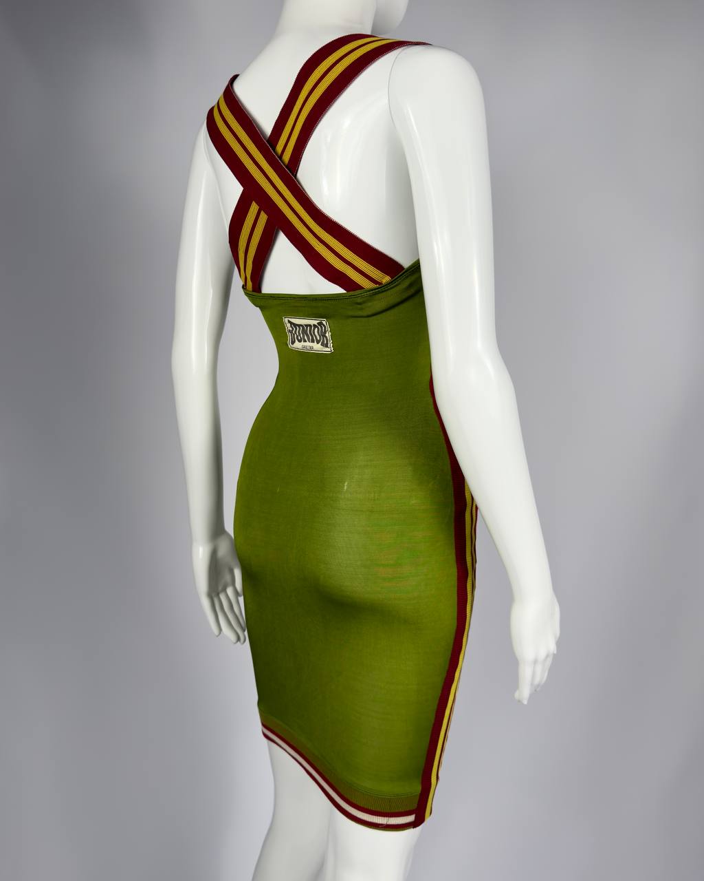 Jean Paul Gaultier Junior SS 1990 Colorblock Corset Bodycon Dress ...